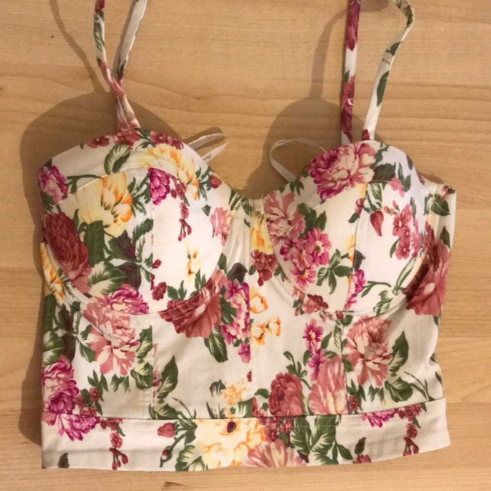 Floral bustier
